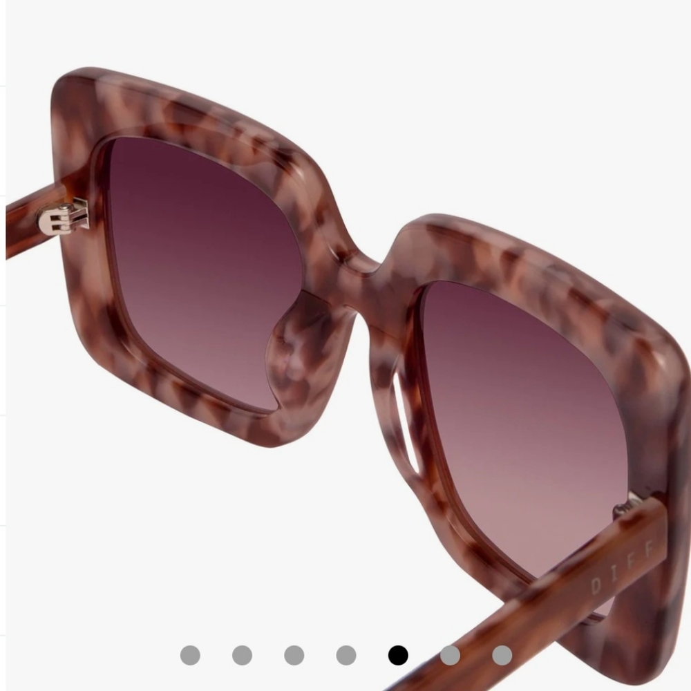 Diff Sunglasses Wine Tortoise Oversized - image 3